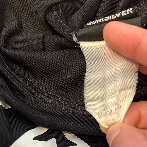Quiksilver Rashguard Rash Guard black Medium M - Picture 5 of 8
